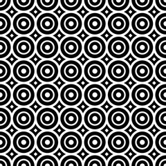 Seamless pattern with black and white circles - 210666909