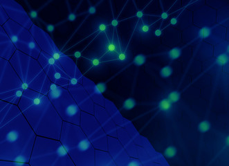 ai brain system data connecting to analysis , light internet social network background, illustration of global web with link to electric information, cyber with group of security, hacker online to net