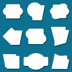 White decorative frames set. Vector illustration.