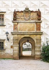 Obraz premium Gate in Castle Nachod. Czech republic
