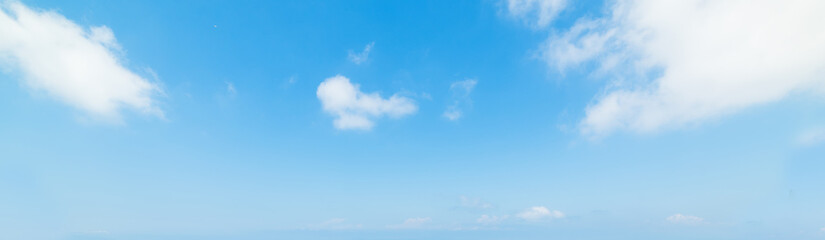 Soft clouds and blue sky in spring