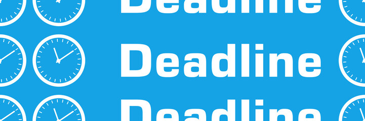 Deadline Blue Repeated Text Symbol 