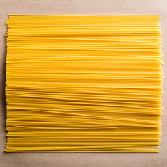 Spaghetti pasta on light background, close-up