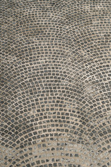 Road of stones.Block construction