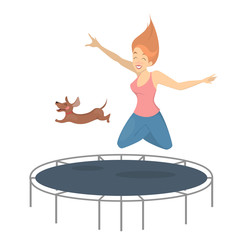 People on trampoline.