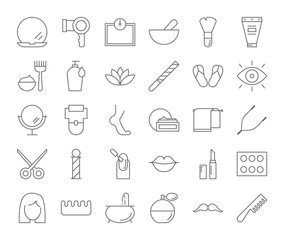 Beauty icons set.