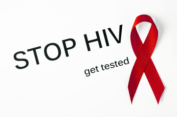 Stop HIV get tested concept.