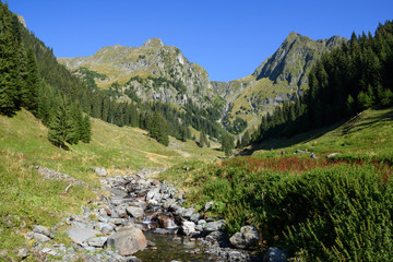 Fototapeta na wymiar Fagaras mountains in Romania