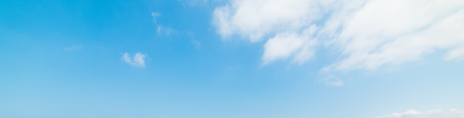 Blue sky with white clouds in springtime