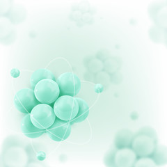 Abstract molecules. Atoms. Graphic illustration for your design