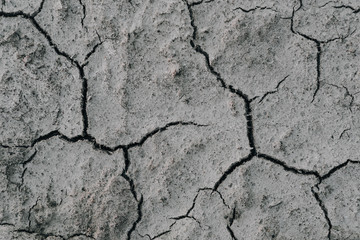 Desert dry and cracked ground.