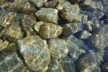 stones on the bottom of the sea