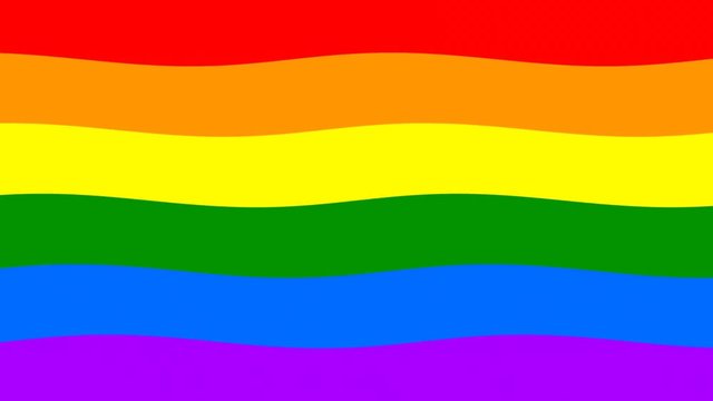 Gay pride rainbow flag wind wave animation seamless loop.mov