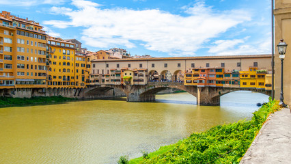 Ponte Vecchio over Arno river in Florence, Italy.