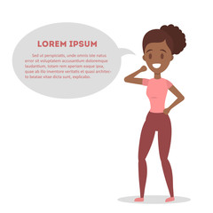 Isolated woman an speaker.