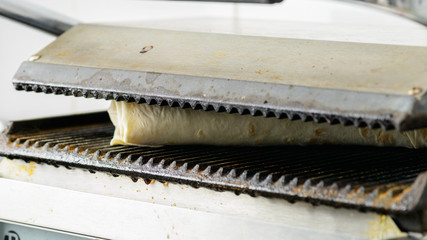 Process of preparing appetizing Shawarma vegetarian roll baked i