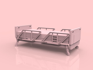 Hospital Bed 3D Render