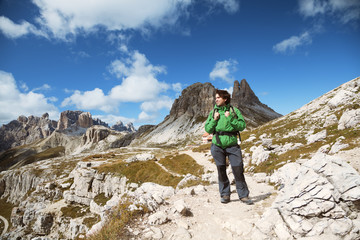 Trekking in Dolomites, Italy
