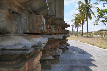 Carvings at the adhishtana or base, Parshvanatha Basadi, Basadi Halli jain temple complex, Karnataka