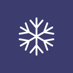 Fototapeta premium Snowflake icon for simple flat style weather ui design