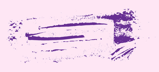 Grunge texture. Purple brush on pink. Vector template. Urban Background. Dust Overlay Distress Grain. Hand drawn illustration. Abstract shape for your design or scrapbook.