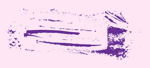 Grunge texture. Purple brush on pink. Vector template. Urban Background. Dust Overlay Distress Grain. Hand drawn illustration. Abstract shape for your design or scrapbook.