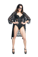 Fototapeta premium sexy woman in mask posing