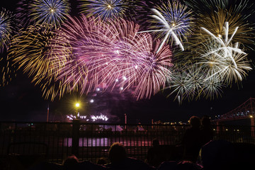Naklejka premium International Fireworks Festival in Montreal