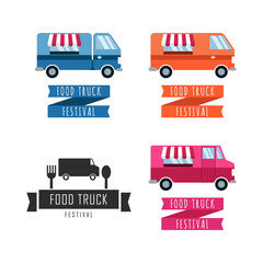 Food Truck Festival Vector Template Design Illustration