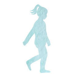 watercolor silhouette child