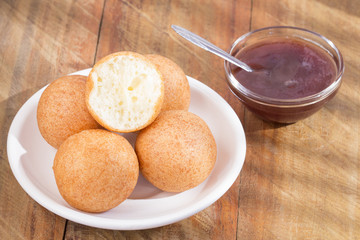 Traditional Colombian buñuelo - Deep Fried Cheese Bread