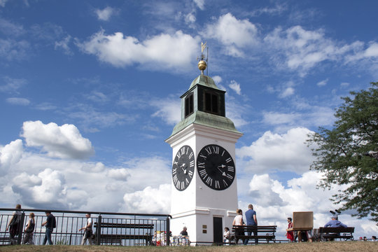 Old Vintage Clock Petrovaradin Fortress, Hometown Of Exit Festival 