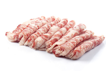 Closed up Slice of Wagyu beef