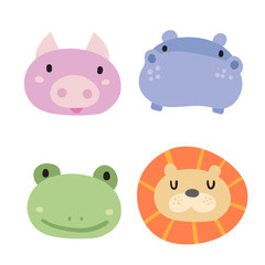 animals head collection design
