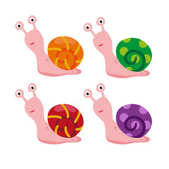 snail character collection design
