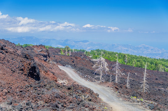  Landscapes of Etna, Sicily ,Italy.