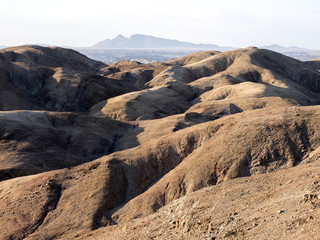 View of Desert Landscape Moon landscape Namibia