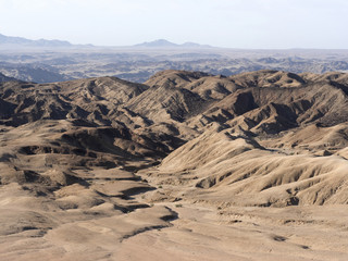 Fototapeta na wymiar View of Desert Landscape Moon landscape Namibia