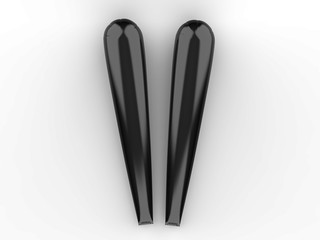 Blank bang bang inflatable balloon stick . 3d render illustration.