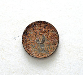 Obraz na płótnie Canvas old vintage coins