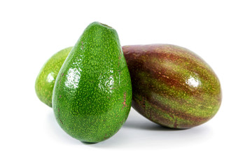 Heap of avocado isolated on white background