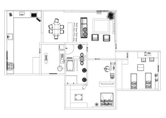 Apartment Architect Blueprint - isolated