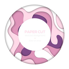 Abstract layout - vector paper cut banner