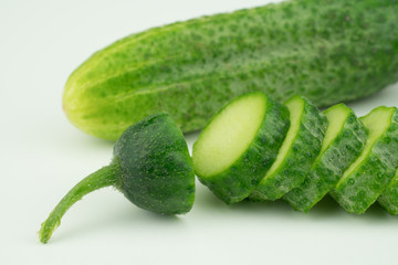 Fresh harvested homegrown cucumber from my garden 