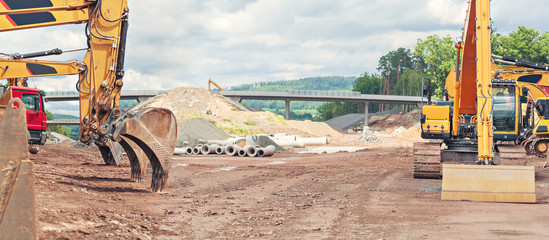 the motorway construction