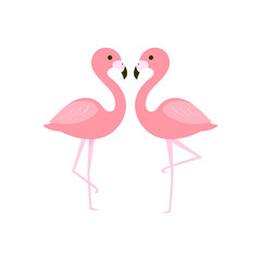 Fototapeta premium Pink flamingo vector illustration