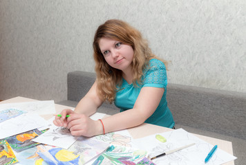 girl and pictures