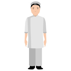 Isolated male nurse avatar