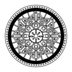 Mandala indian emblem vector illustration graphic design