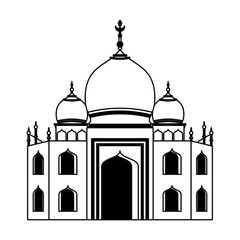 India taj mahal monument vector illustration graphic design